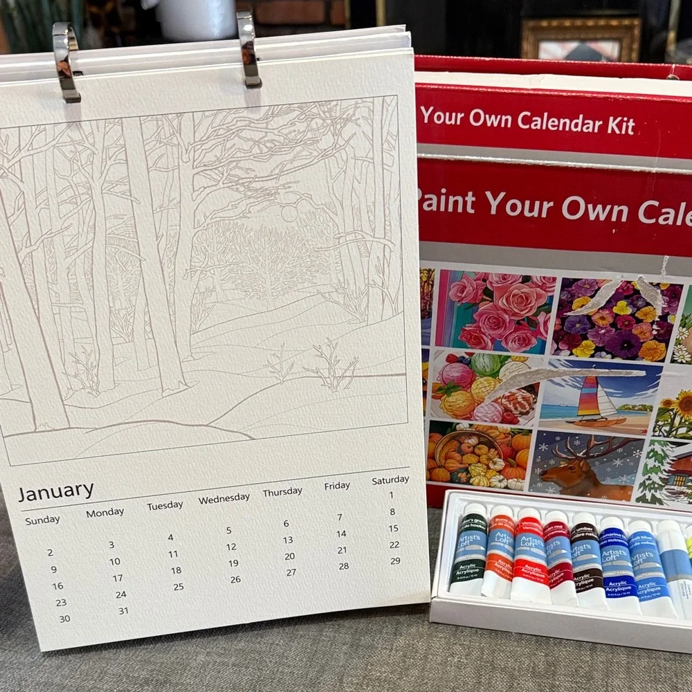DIY Calendar Kit with Watercolors